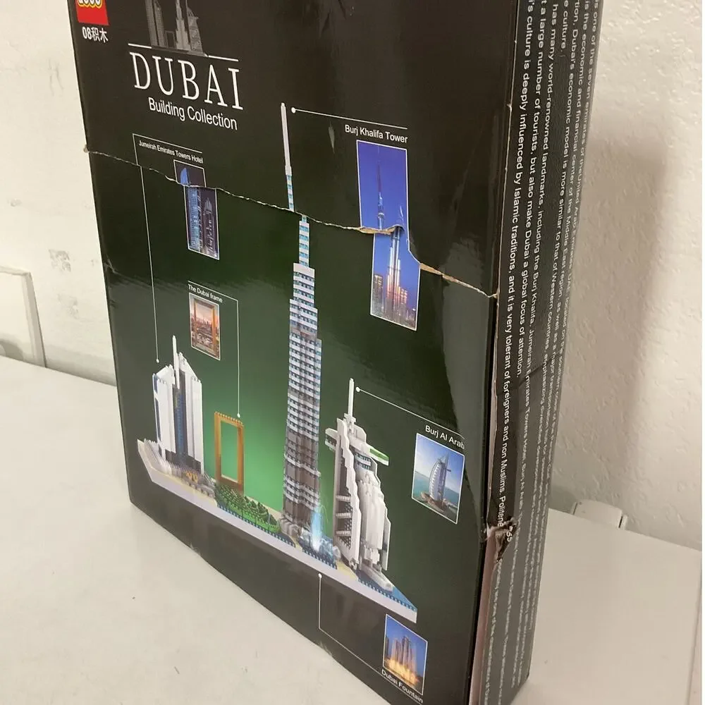QS08 Dubai City Skyline 3,000 micro-sized building blocks NEW Damaged Box
